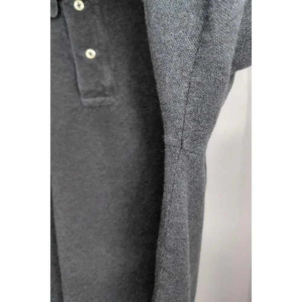 Polo Ralph Lauren Mens XL Long Sleeve Polo Shirt Gray Purple Pony Vintage Preppy